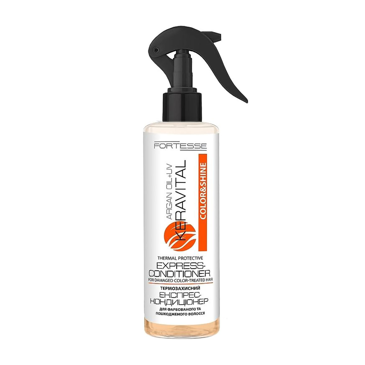 Термозахисний експрес-кондиціонер Fortesse Professional Color &amp; Shine KeraVital Revitalizing Express Conditioner для фарбованого та пошкодженого волосся, 200 мл